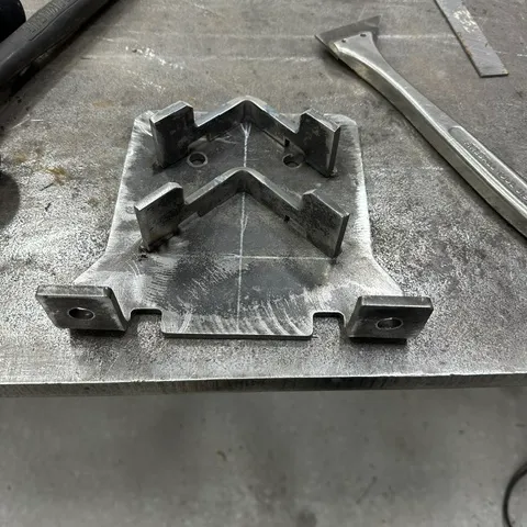 Custom fabricated airbag bracket