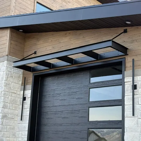 Custom metal awning fabrication and installation