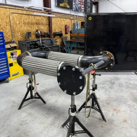 Cooling tower pipe loop fabrication